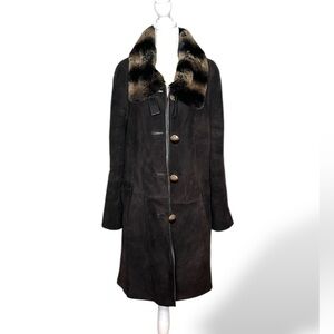 Koc Slavic Mobwife Leather Fur Coat Size 40